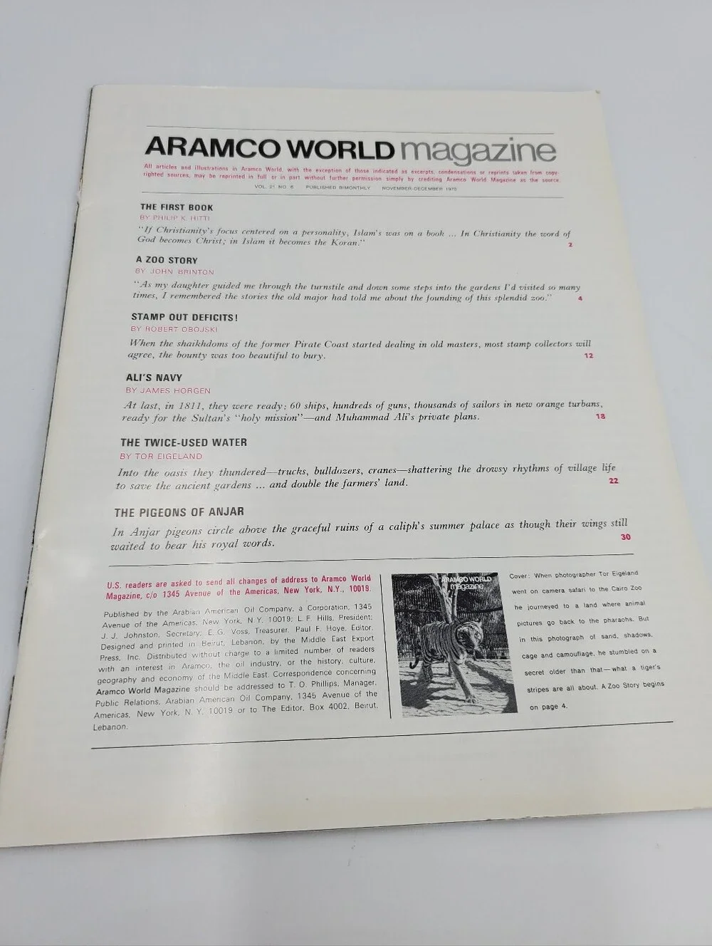 Saudi Aramco World Magazine Year 1970 (2 issues) 1973, (1 Issue)(C14)